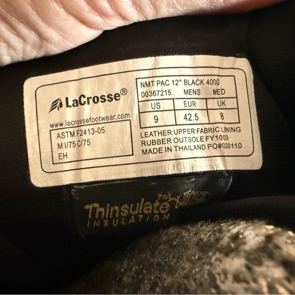 La Crosse Boots Mens 9M Pac 12" NMT 400G Iceman Iceberg Safety Steel Toe NEW - Picture 8 of 8